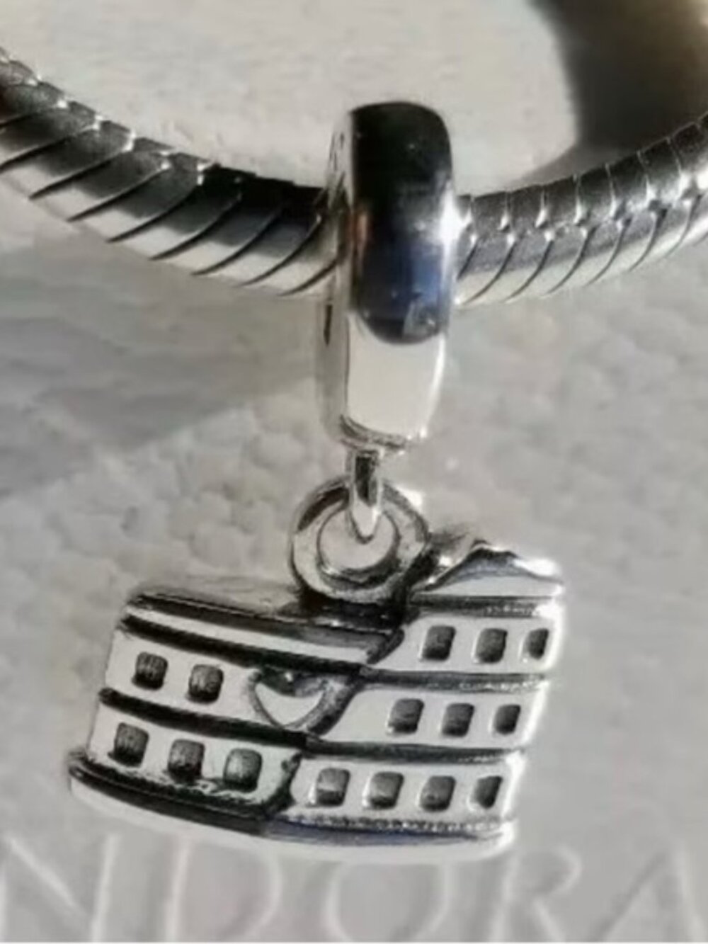 Pandora Colosseum Love Travel Rome Silver Charm Italy Dangle